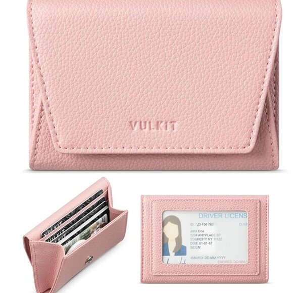 VULKIT Handbags - NWT Women's Credit Card Holder Pink